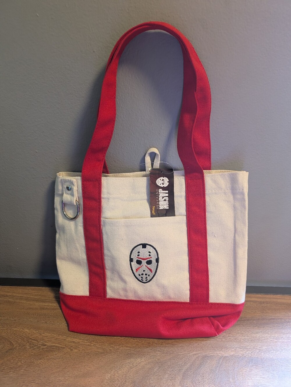 Spirit Halloween Jason Universe Hockey Mask Mini Tote Bag Friday The 13th NEW